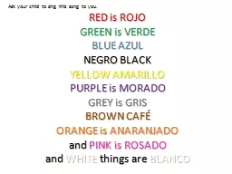 PPT-RED is ROJO GREEN is VERDE