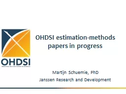 OHDSI  estimation-methods papers in progress