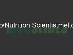 Keto/Nutrition Scientistmel.com