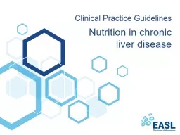 PPT-Nutrition in chronic liver disease