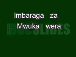 Imbaraga   za   Mwuka   wera