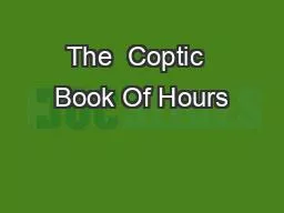 PPT-The Coptic Book Of Hours