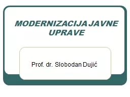 MODERNIZACIJA JAVNE UPRAVE