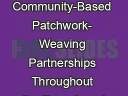 Community-Based Patchwork- Weaving Partnerships Throughout the Department