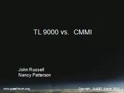 TL 9000  vs.  CMMI John Russell