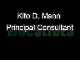 Kito D. Mann Principal Consultant