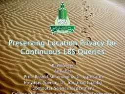 PPT-1 Preserving Location Privacy for Continuous LBS Queries