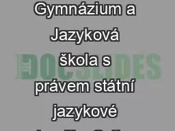 Html Gymnázium a Jazyková škola s právem státní jazykové zkoušky Svitavy