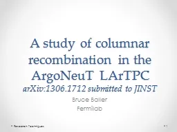 A  s tudy of columnar recombination in the ArgoNeuT LArTPC