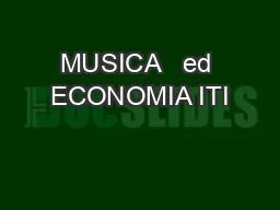 MUSICA   ed ECONOMIA ITI