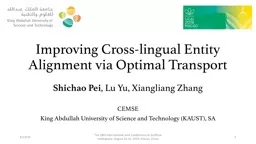 Improving Cross-lingual Entity Alignment via Optimal Transport