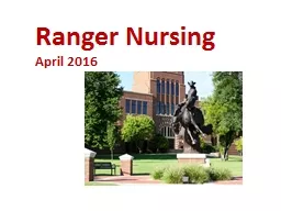 Ranger Nursing April 2016