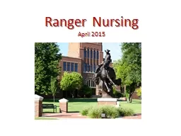 PPT-Ranger Nursing April 2015