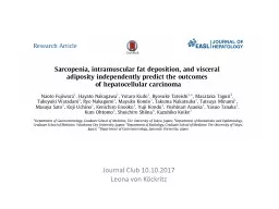 Journal Club 10.10.2017 Leona von Köckritz