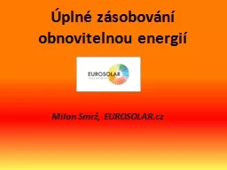 Úplné zásobování  obnovitelnou energií