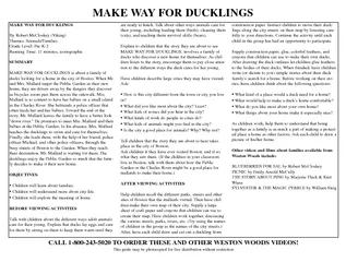 MAKE WAY FOR DUCKLINGS By Robert McCloskey Viking Them