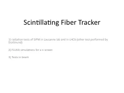 Scintillating   Fiber   Tracker