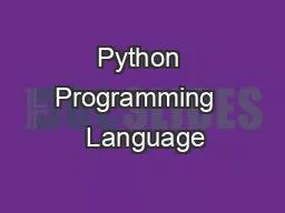 Python Programming   Language