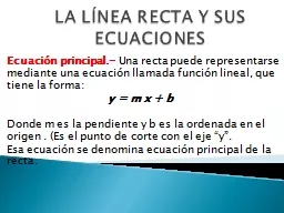 PPT-LA LÍNEA RECTA Y SUS ECUACIONES