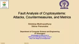 Fault Analysis of Cryptosystems: