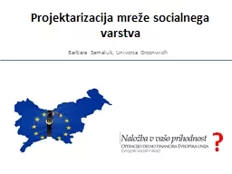 Projektarizacija  mreže socialnega varstva