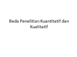 Beda  Penelitian   Kuantitatif