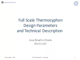 Full Scale Thermosyphon