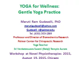 YOGA for Wellness:  Gentle Yoga Practice