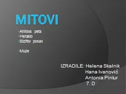 PPT-MITOVI Ahilova peta Heraklo