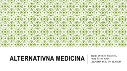 PPT-Alternativna medicina Breda