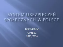 System ubezpieczeń społecznych w Polsce