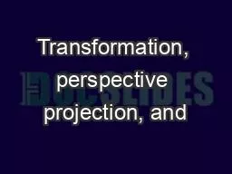 Transformation, perspective projection, and