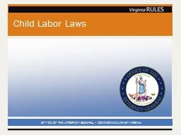 Child Labor Laws    Lesson goal