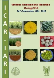 I CAR-IARI Varieties  Released