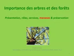 PPT-Importance des arbres et des forêts