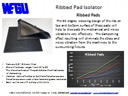 Ribbed Pad Isolator Ribbed Pads