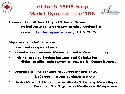 Global & NAFTA Scrap Market Dynamics June 2016