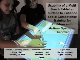 Usability of a Multi-Touch Tabletop Surface to Enhance Social Competence Training for Children with