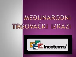 MEĐUNARODNI TRGOVAČKI IZRAZI