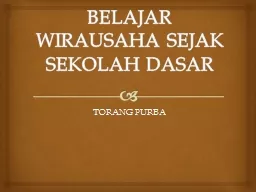 PPT-BELAJAR WIRAUSAHA SEJAK SEKOLAH DASAR