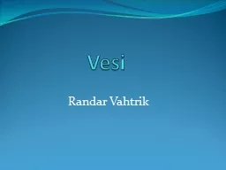 Vesi 	 Randar  Vahtrik  Sissejuhatus