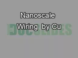 Nanoscale Wiring  by Cu