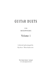 GUITAR DUETS Collected and arranged by Eythor Thorlaks