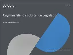 Cayman Islands Substance Legislation