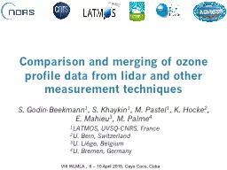 Comparison and merging of ozone profile data from