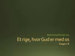 PPT-Et rige, hvor Gud er med os