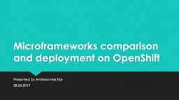 Microframeworks comparison and deployment on OpenShift