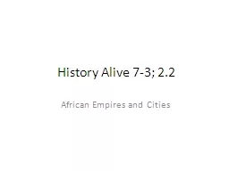 History Alive 7-3; 2.2 African Empires