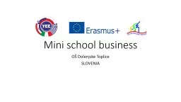 Mini  school  business OŠ Dolenjske Toplice