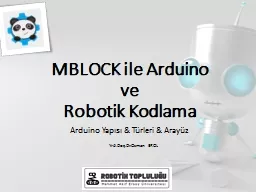 MBLOCK ile  Arduino   ve